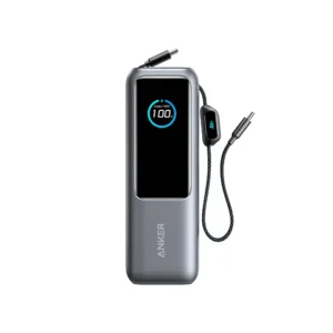 Anker Power Bank (25K, 165W, Built-in USB-C and Retractable Cable)