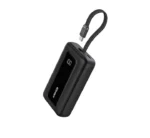 Anker Power Bank (10K, 30W, Built-in USB-C+Lightning Cable) Black