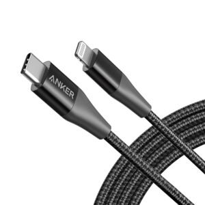 Anker 322 USB-C to Lightning Cable (6ft Braided) Black