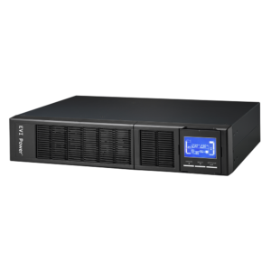 EVI 3000VA / 2700W Rack Mount Online Single Phase UPS – Online double conversion, Wide input voltage range (110 – 300 Vac), Input power factor: 0.99 (With PFC), Output power factor: 1.0, Optional charging current either 1A or 2A, (2A charging current for two groups of installed batteries), 50 Hz / 60 Hz frequency converter mode, Emergency power off function (EPO), ECO mode support, Generator compatible, Communication ports: USB, RS232, Optional: SNMP card, Smart battery charging design for optimized battery performance, Supports lithium batteries and BMS, Selectable output voltage: 200, 208, 220, 230, 240 Vac, Low priority load disconnection function, Rotating LCD Display, 8 IEC C13 Outlets, 2 Year Warranty (1 Year on battery) – EP-UPS3000UC13OR