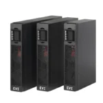 EVI 1000VA / 900W Rack Mount Online Single Phase UPS – Online double conversion, Wide input voltage range (110 – 300 Vac), Input power factor: 0.99 (With PFC), Output power factor: 1.0, Optional charging current either 1A or 2A, (2A charging current for two groups of installed batteries), 50 Hz / 60 Hz frequency converter mode, Emergency power off function (EPO), ECO mode support, Generator compatible, Communication ports: USB, RS232, Optional: SNMP card, Smart battery charging design for optimized battery performance, Supports lithium batteries and BMS, Selectable output voltage: 200, 208, 220, 230, 240 Vac, Low priority load disconnection function, Rotating LCD Display, 8 IEC C13 Outlets, 2 Year Warranty (1 Year on battery) – EP-UPS1000UC13OR