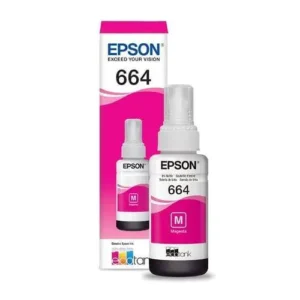 Epson T6643 Magenta Ink Cartridge 70ml - for L100, L110, L120, L200, L210, L220, L300, L310, L355, L365, L382, L455, L550, L565 series - Model No: C13T66434A
