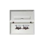 R & M BS Faceplate 86×86, 2×1 port, pure white