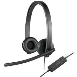 Logitech H570e Stereo USB-A Headset with Noise Cancelling Mic, Black - Model No: 981-000575