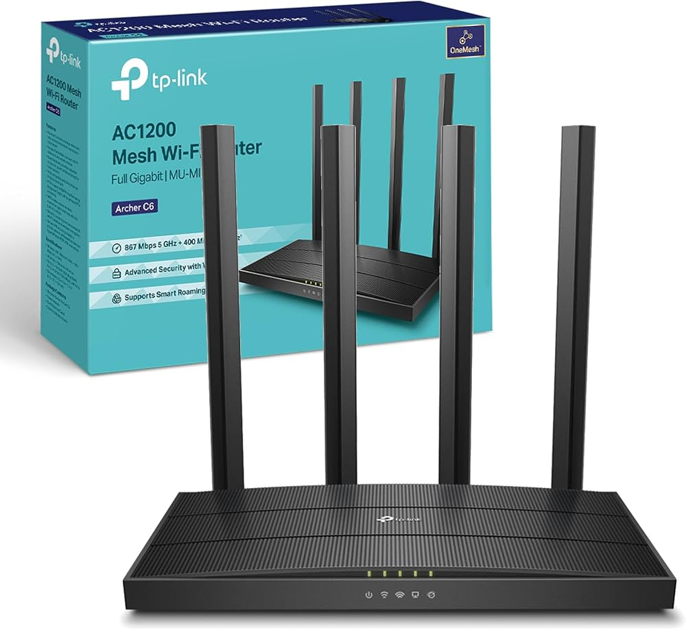 TP-Link AC1200 Wireless MU-MIMO Gigabit Wi-Fi 5 Router - Model No: TL-ARCHER C6 - Image 3