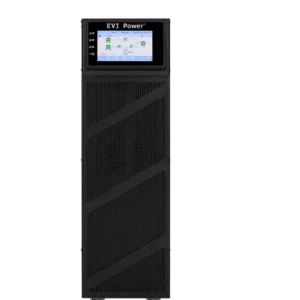 EVI 40000VA / 36000W Tower Online 3 Phase UPS – Online- Double conversion with DSP control, 3 Phase Input & Output, Inbuilt Batteries, Output transfer time is Oms, N+X parallel redundancy, support maximum 4 units in parallel, PFC technology, Output power factor: 0.9, Input current harmonic distortion: 3%, ECO function, Charging/Rectifi er/Inverter fully digital control technology, Wide input voltage range: 208-478Vac, Wide input frequency range: 40- 70Hz, DC start, Communication port: USB / RS232 / RS485 / Parallel port / dry contact, Optional: SNMP card / Relay card, Intelligent charging management, EPO function, Optional external battery pack for extended runtime, 7” Touch LCD Display, Terminal Port (input / output), 2 Year Warranty (1 Year on battery) – EP-UPS40Y33OT