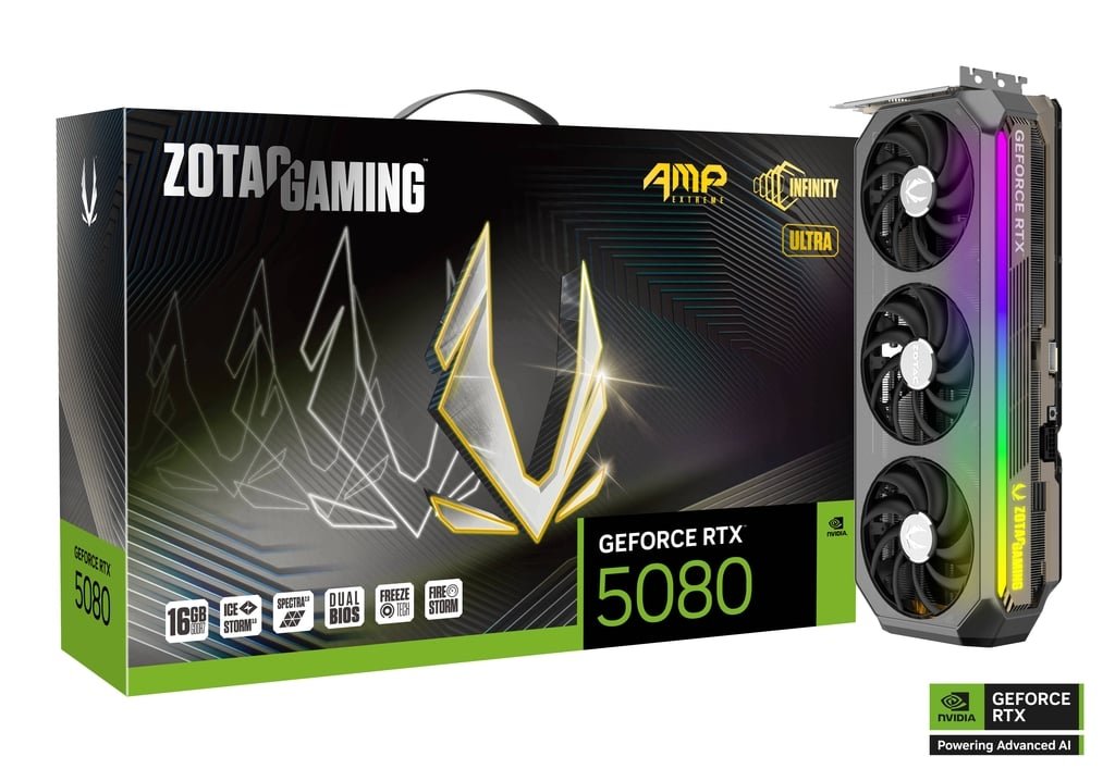 ZOTAC GAMING GeForce RTX 5080 AMP Extreme INFINITY ULTRA - Ivonix ZOTAC GAMING GeForce RTX 5080 AMP Extreme INFINITY ULTRA