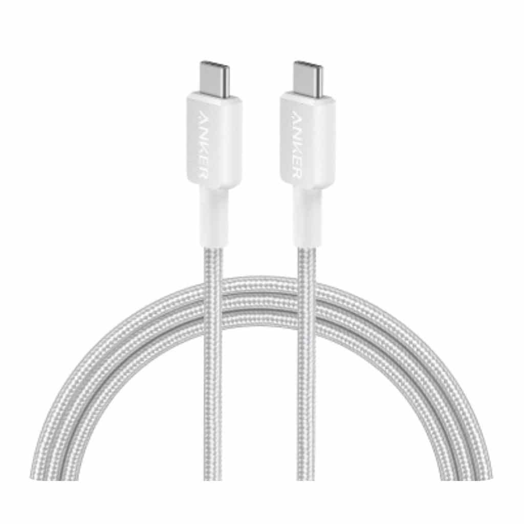 Anker 322 USB-C to Lightning Cable (3ft Braided) White