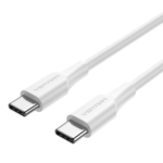 Vention USB 2.0 Type-C Male to Type-C Male 3A Cable 2M White Aluminum Alloy Type