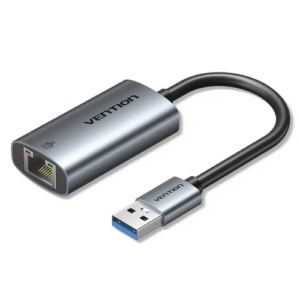 Vention USB-A to Giganet Ethernet Adapter,0.15M Gray Aluminium Alloy Type.
